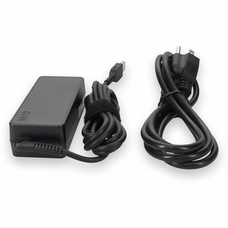 Lenovo 4X20E53336 Compatible 65W 20V at 3.25A Black Slim Tip Laptop Power Adapter and Cable