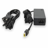 Lenovo 4X20E53336 Compatible 65W 20V at 3.25A Black Slim Tip Laptop Power Adapter and Cable