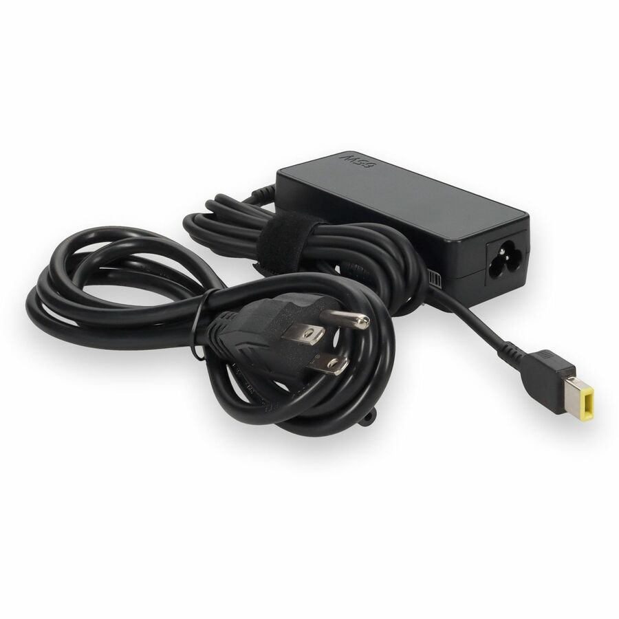 Lenovo 4X20E53336 Compatible 65W 20V at 3.25A Black Slim Tip Laptop Power Adapter and Cable