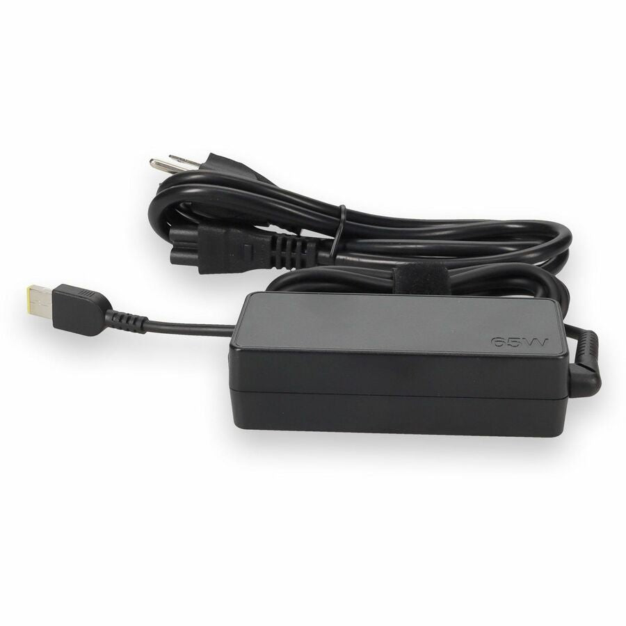Lenovo 4X20E53336 Compatible 65W 20V at 3.25A Black Slim Tip Laptop Power Adapter and Cable