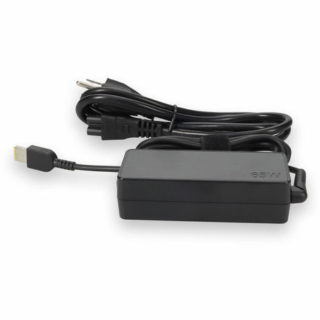 Lenovo 4X20E53336 Compatible 65W 20V at 3.25A Black Slim Tip Laptop Power Adapter and Cable