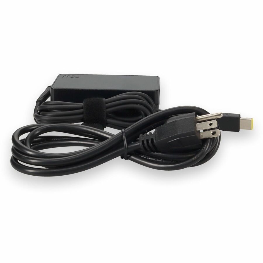 Lenovo 4X20E53336 Compatible 65W 20V at 3.25A Black Slim Tip Laptop Power Adapter and Cable