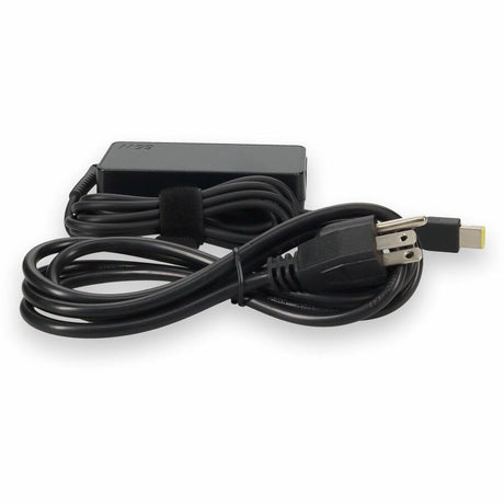 Lenovo 4X20E53336 Compatible 65W 20V at 3.25A Black Slim Tip Laptop Power Adapter and Cable