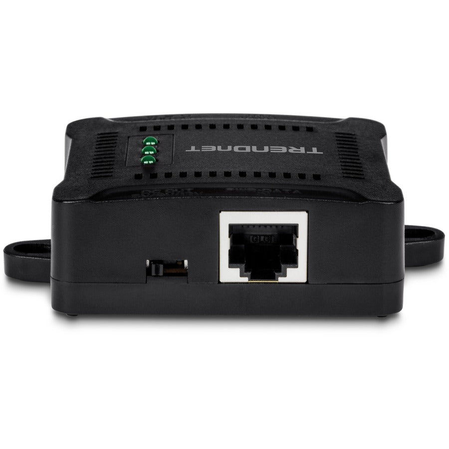 TRENDnet Gigabit PoE Splitter, 1 x Gigabit PoE Input Port, 1 x Gigabit Output Port, Up to 100m (328 ft), Supports 5V, 9V, 12V Devices, 802.3af PoE Compatible, PoE Powered, Black, TPE-104GS