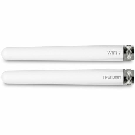 TRENDnet 3/6/7 dBi Outdoor Tri-Band Omni Antenna Kit, TEW-A057, 2.4GHz, 5GHz, 6GHz, Compatible with 802.11be/ ax/ac/n/g/b/a Routers and Access Points, N-Type Connector, White