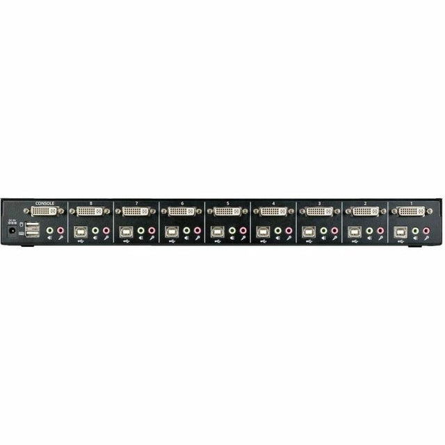 Eaton Tripp Lite Series 8-Port 1U Rack-Mount DVI / USB KVM Switch with Audio and 2-port USB Hub