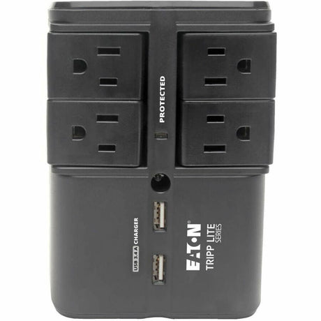 Eaton Tripp Lite Series Protect It! Surge Protector with 4 Rotatable Outlets, Direct Plug-In, 1080 Joules, 3.4A USB Charger
