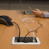 StarTech.com Conference Table Connectivity Box - HDMI / VGA / Mini DisplayPort to HDMI Output with Fast Charge USB Port