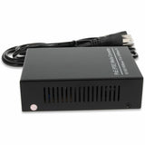 AddOn 10/100/1000Base-TX(RJ45) to 1000Base-SX(SC) MMF 850nm 550m POE Media Converter With EUR Standard Power Supply