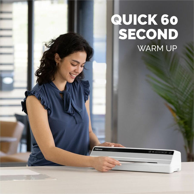 Fellowes Saturn 125 Thermal Laminator Machine for Home or Office with Pouch Starter Kit, 12.5 inch, Fast Warm-Up, Jam-Free Design (57366061)