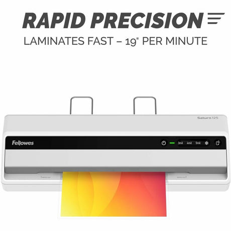 Fellowes Saturn 125 Thermal Laminator Machine for Home or Office with Pouch Starter Kit, 12.5 inch, Fast Warm-Up, Jam-Free Design (57366061)