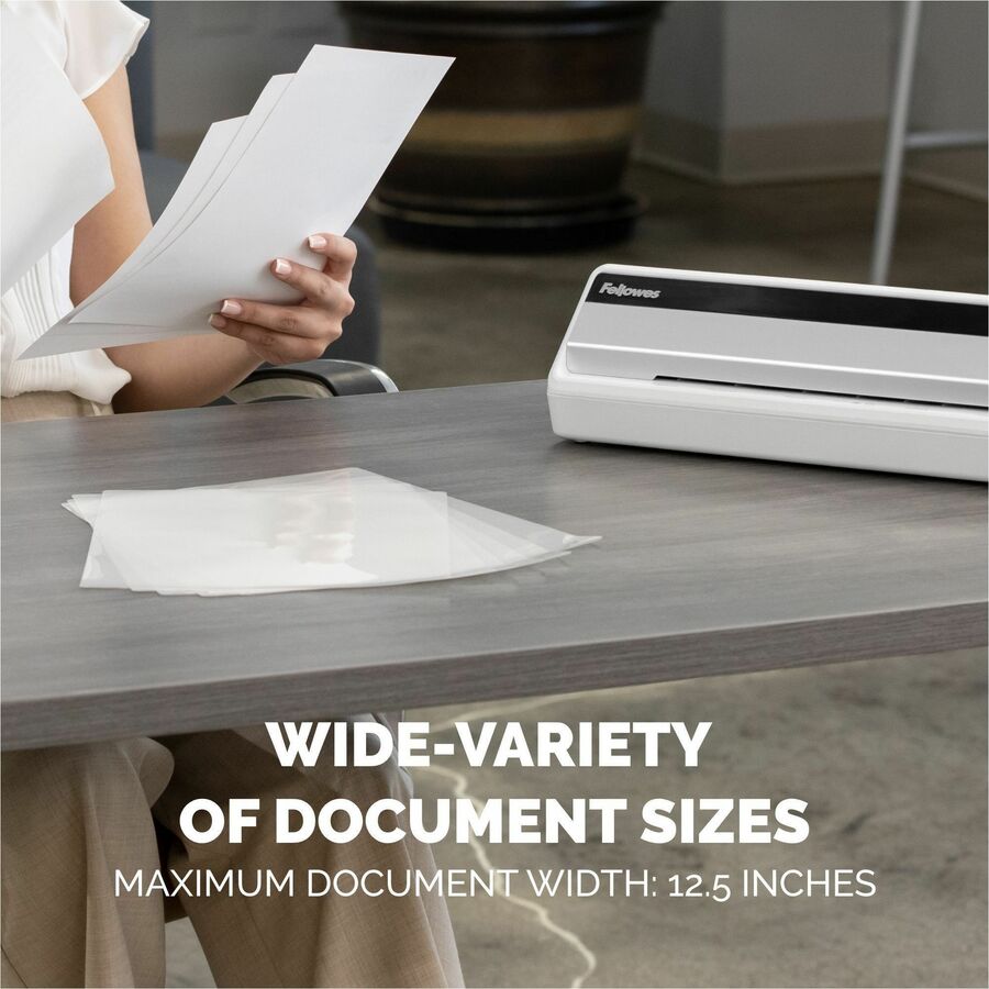 Fellowes Saturn 125 Thermal Laminator Machine for Home or Office with Pouch Starter Kit, 12.5 inch, Fast Warm-Up, Jam-Free Design (57366061)