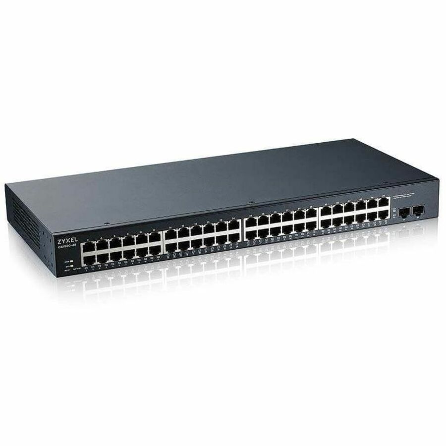 ZyXEL GS1900-48 L2 Web Managed 48-Port GbE Rackmount Switch with 2 SFP, Total 50-Ports
