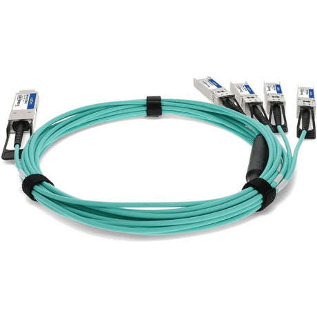 AddOn Cisco QSFP-4X10G-AOC5M Compatible TAA Compliant 40GBase-AOC QSFP+ to 4xSFP+ Direct Attach Cable (850nm, MMF, 5m)