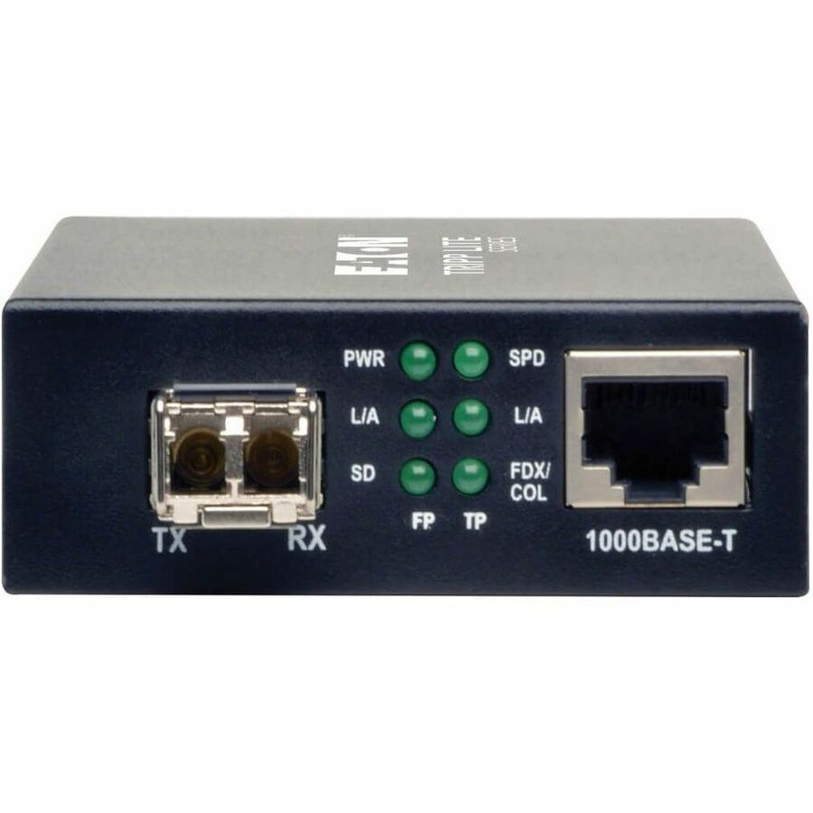 Eaton Tripp Lite Series 10/100/1000 LC Multimode Fiber to Ethernet Media Converter, 550M, 850nm