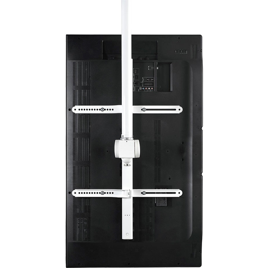 Atdec ceiling mount for large display, long pole - Loads up to 143lb - White - Universal VESA up to 800x500