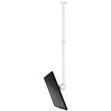 Atdec ceiling mount for large display, long pole - Loads up to 143lb - White - Universal VESA up to 800x500