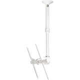 Atdec ceiling mount for large display, short pole - Loads up to 143lb - White - Universal VESA up to 800x500