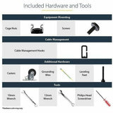 StarTech.com 4-Post 12U Mobile Open Frame Server Rack, 19" Network Rack with Casters, Rolling Rack for Computer/AV/Data/IT Equipment