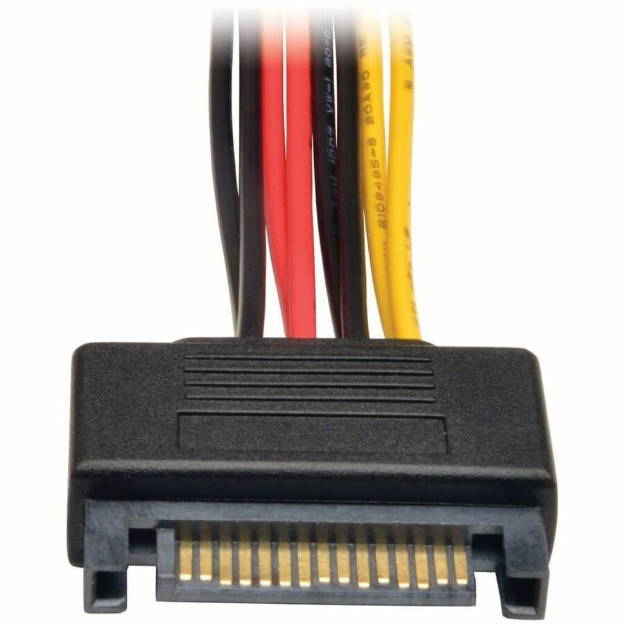 Eaton Tripp Lite Series 15-Pin SATA Power Y Cable - M/2xF, 18 AWG, 6-in. (15.24 cm)