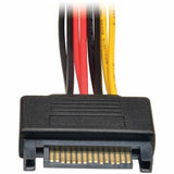 Eaton Tripp Lite Series 15-Pin SATA Power Y Cable - M/2xF, 18 AWG, 6-in. (15.24 cm)