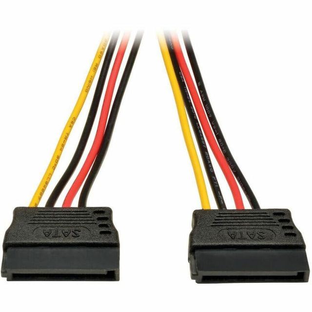 Eaton Tripp Lite Series 15-Pin SATA Power Y Cable - M/2xF, 18 AWG, 6-in. (15.24 cm)