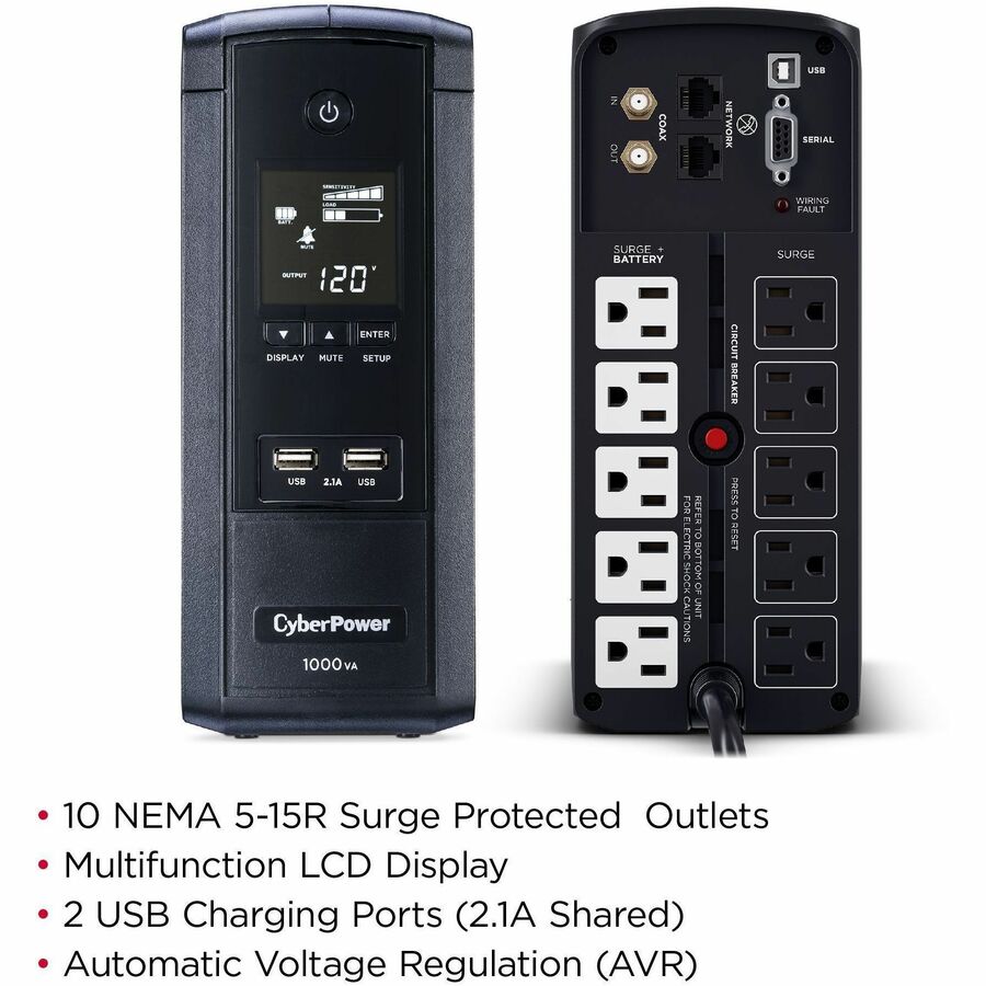 CyberPower BRG1000AVRLCD Intelligent LCD UPS Systems