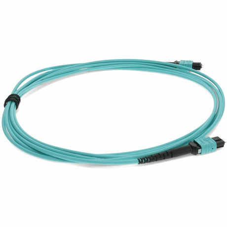 AddOn 3m MPO (Male) to MPO (Male) 12-Strand Aqua OM4 Crossover Fiber OFNR (Riser-Rated) Patch Cable