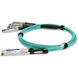 AddOn MSA and TAA Compliant 40GBase-AOC QSFP+ to 4xSFP+ Direct Attach Cable (850nm, MMF, 7m)