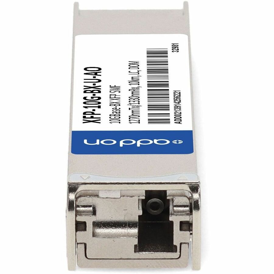 AddOn MSA and TAA Compliant 10GBase-BX XFP Transceiver (SMF, 1270nmTx/1330nmRx, 10km, LC, DOM)