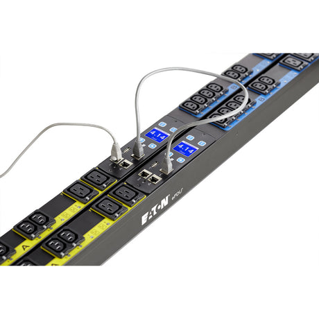 Eaton Managed rack PDU, 0U, L15-20P input, 5.76 kW max, 200-240V, 16A, 10 ft cord, Three-phase, Outlets: (18) C13 Outlet grip, (6) C19 Outlet grip