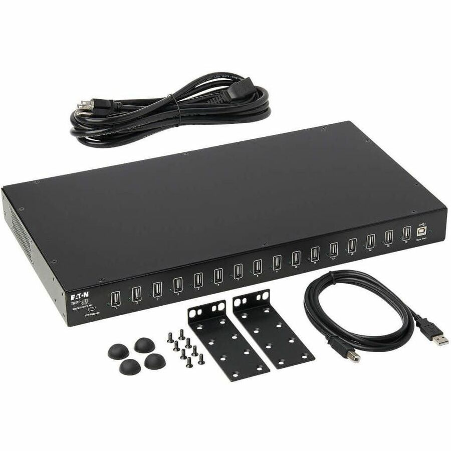 Eaton Tripp Lite Series 16-Port USB Charging Station with Syncing Function - 5V 40A / 200W USB Charger Output, TAA