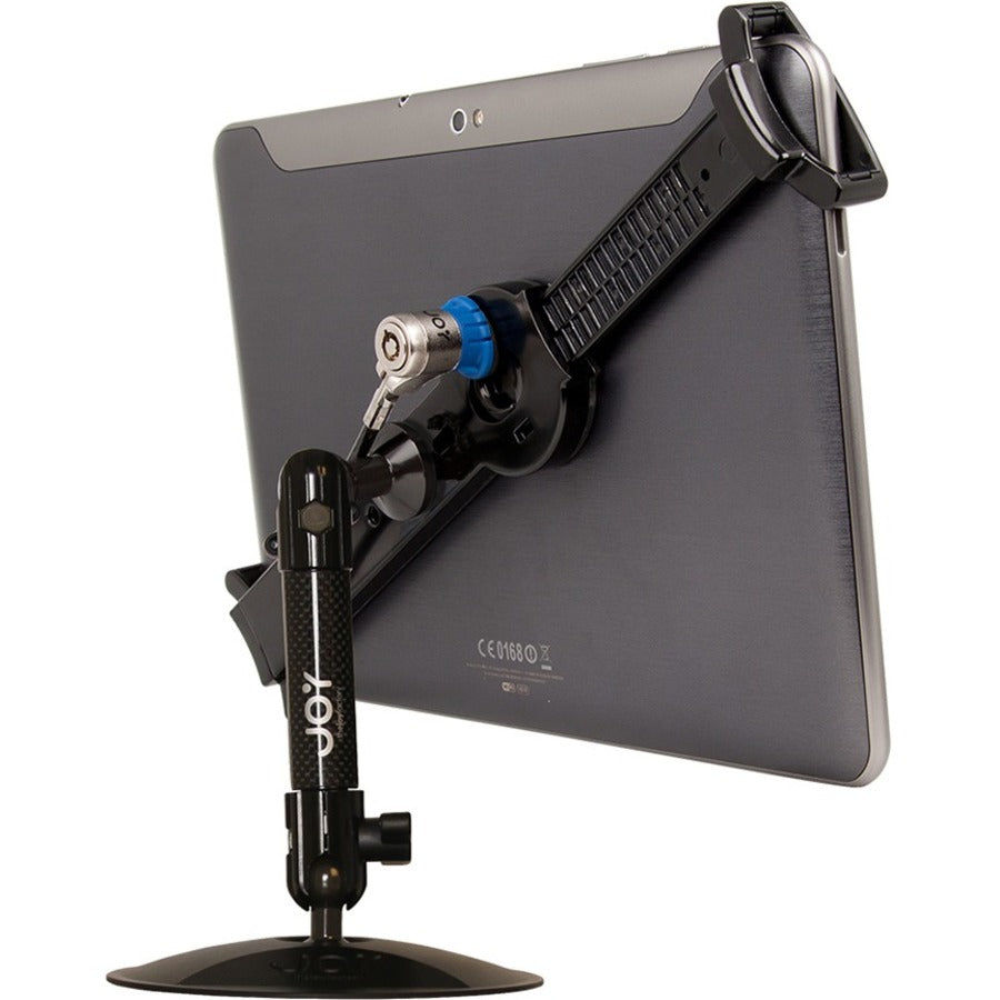 The Joy Factory LockDown Universal Desk/Countertop Carbon Fiber Stand w/ Key Lock for 7" - 10.5" Tablets