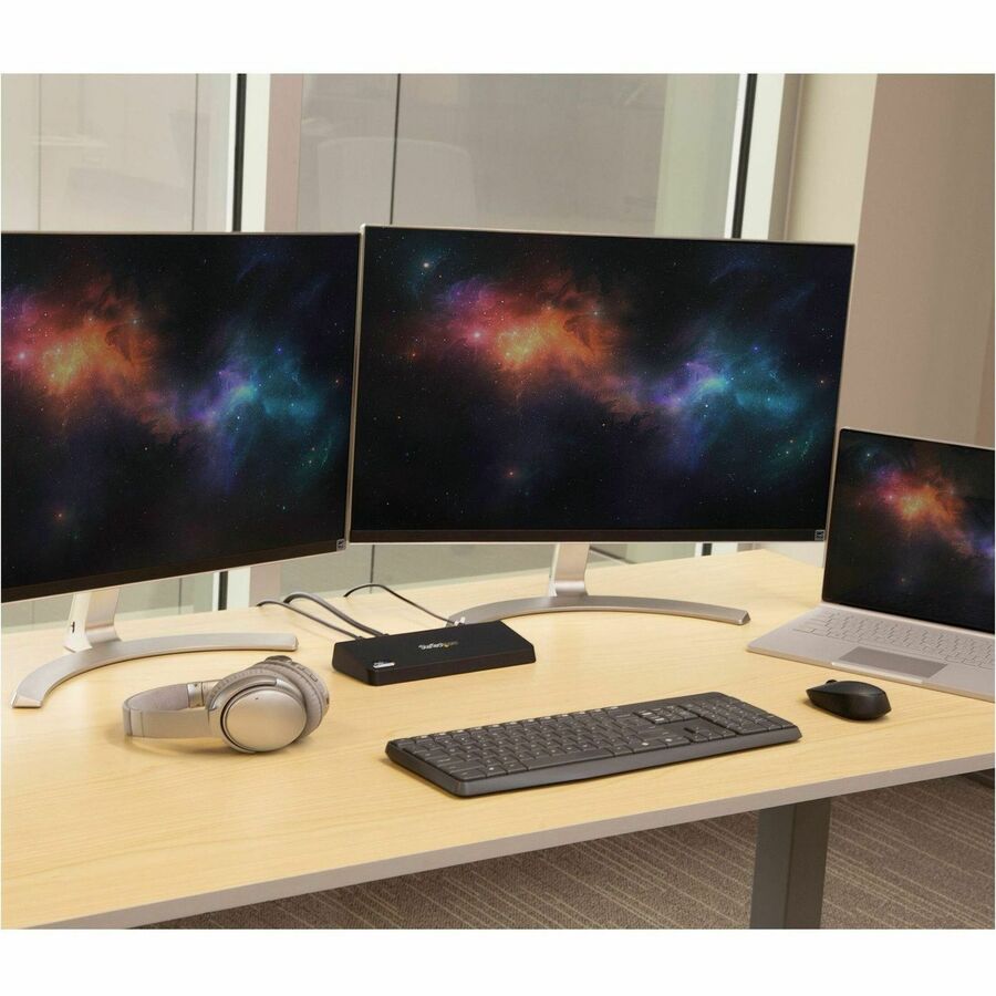 StarTech.com USB 3.0 Docking Station - Windows / macOS Compatible - Supports Dual Displays, HDMI / DisplayPort or 4K Ultra HD on a Single Monitor - USB3DOCKHDPC