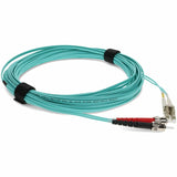AddOn 9m LC (Male) to ST (Male) Aqua OM3 Duplex Fiber OFNR (Riser-Rated) Patch Cable