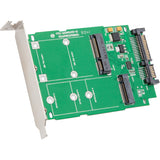 SYBA Multimedia M.2 (NGFF) & mSATA SSD to SATA III with Standard & Low Profile Brackets