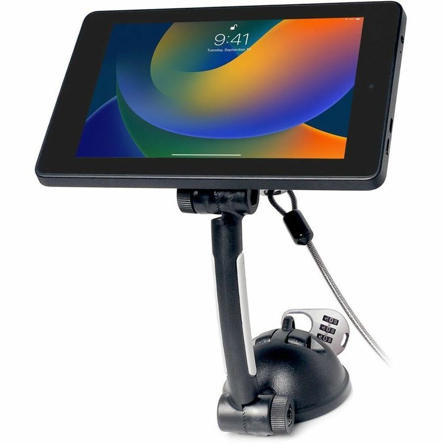 CTA Digital Suction Mount Stand with Theft Deterrent Lock for Tablets and Smartphones