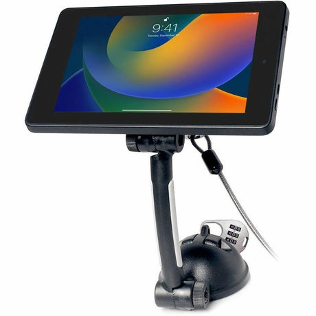 CTA Digital Suction Mount Stand with Theft Deterrent Lock for Tablets and Smartphones