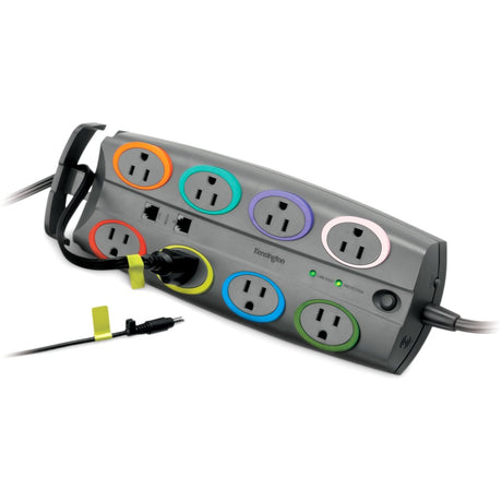 Kensington SmartSockets Color-Coded Eight-Outlet Adapter Model Surge Protector