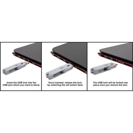 SYBA Multimedia USB Port Blocker with 1 Key and USB Lock