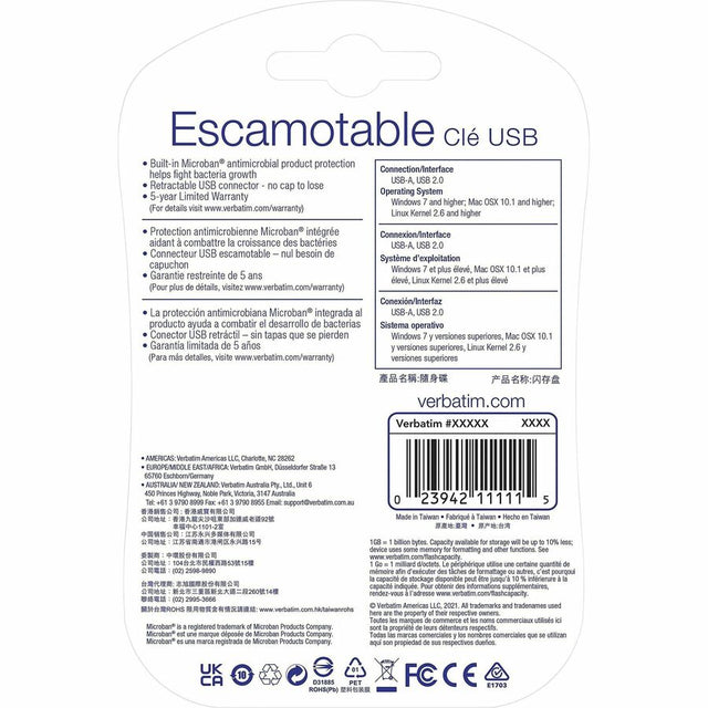 64GB USB Flash Drive - Blue