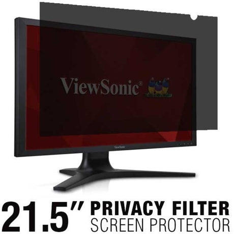 ViewSonic 21.5" Privacy Filter Screen Protector for Widescreen (16:9) LCD Monitor Lightweight Anti-glare and Anti-scratch, Black. 20 screen protectors per master pack.
