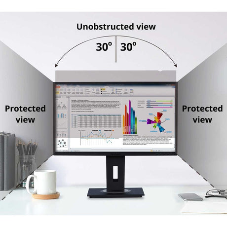 ViewSonic 23.6" Privacy Filter Screen Protector for Widescreen (16:9) LCD Monitor Lightweight Anti-glare and Anti-scratch, Black. 20 screen protectors per master pack.