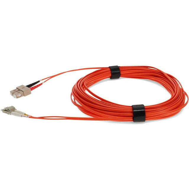 AddOn 50m LC (Male) to SC (Male) Orange OM1 Duplex Fiber OFNR (Riser-Rated) Patch Cable