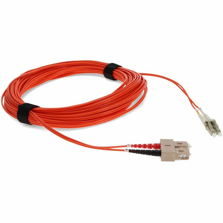 AddOn 50m LC (Male) to SC (Male) Orange OM1 Duplex Fiber OFNR (Riser-Rated) Patch Cable