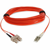 AddOn 50m LC (Male) to SC (Male) Orange OM1 Duplex Fiber OFNR (Riser-Rated) Patch Cable