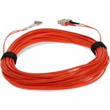 AddOn 50m LC (Male) to SC (Male) Orange OM1 Duplex Fiber OFNR (Riser-Rated) Patch Cable