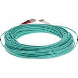 AddOn 50m LC (Male) to SC (Male) Aqua OM3 Duplex Fiber OFNR (Riser-Rated) Patch Cable