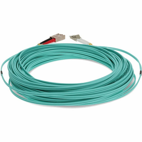 AddOn 50m LC (Male) to SC (Male) Aqua OM3 Duplex Fiber OFNR (Riser-Rated) Patch Cable