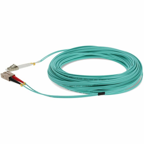 AddOn 50m LC (Male) to SC (Male) Aqua OM3 Duplex Fiber OFNR (Riser-Rated) Patch Cable